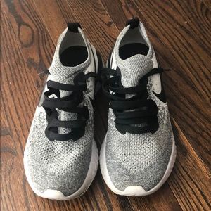 Black and Grey Nike flyknits